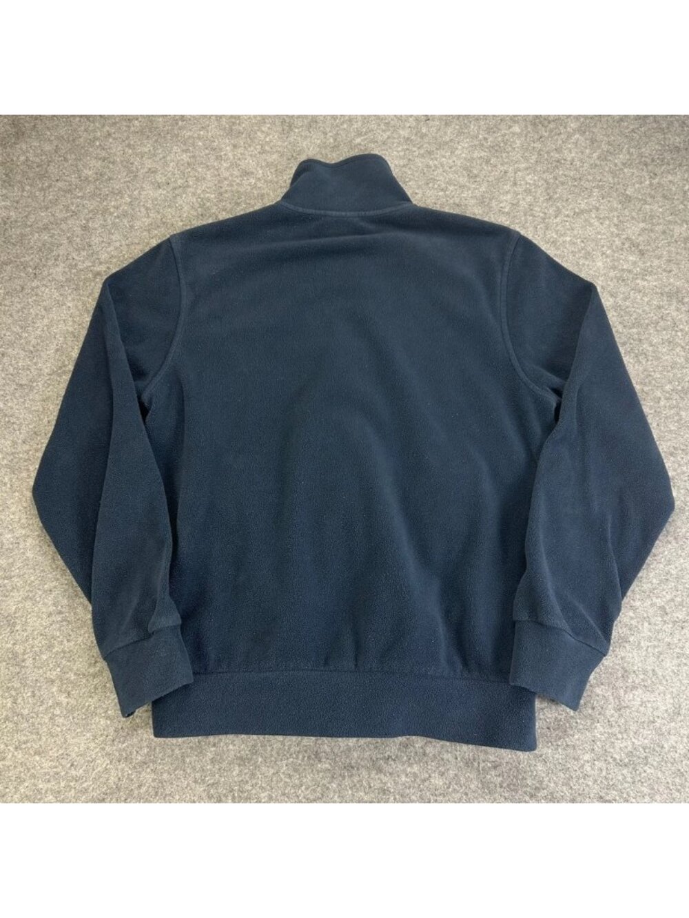 Lacoste Full Zip Fleece Jacket Mens 4 Lg Blue Embroidered Big Logo Long "Read" - Picture 2 of 10